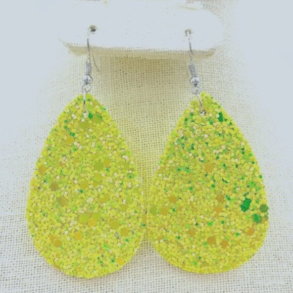 NEW Sparkle Glitter Dangle Earrings - Multiple Colors Available! - Picture 4 of 4
